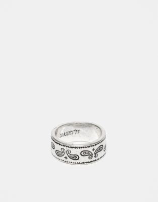 Classics 77 - Bague à motif bandana cachemire - Argenté 