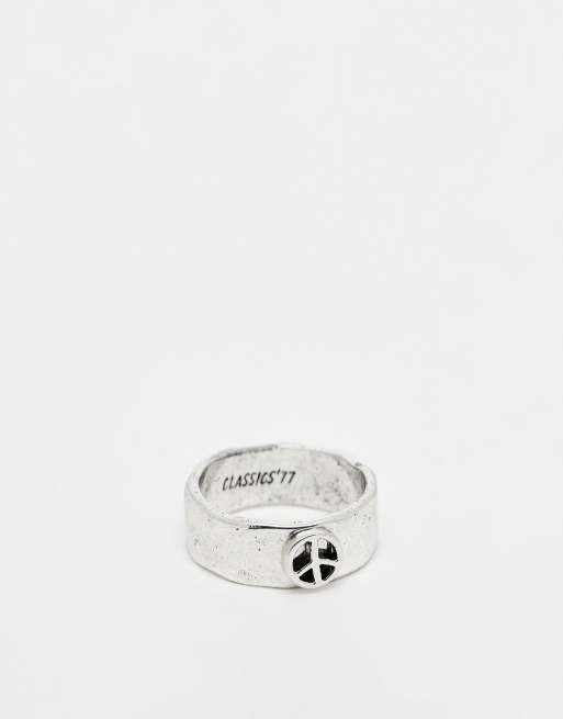 Classics 77 - Bague avec symbole Peace of Mind - Argenté