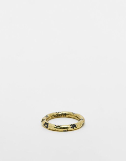Classics 77 - Bague avec symbole Peace of Mind - Doré