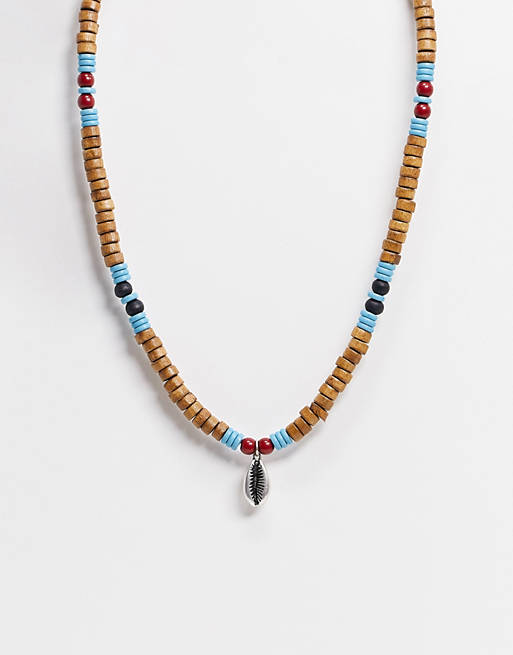  Classics 77 beaded shell necklace in multi 