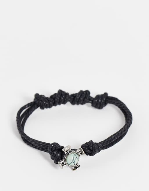 Classics 77 - Bracciale in corda regolabile nero