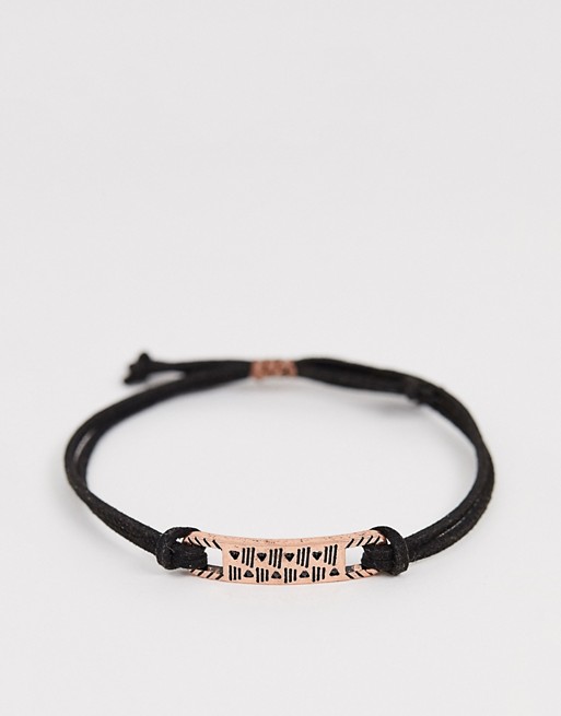 Classics 77 bracelet with metal ID plate in black