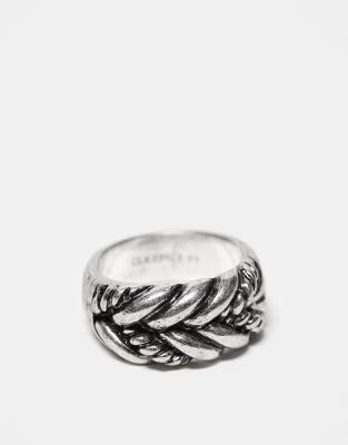 braided band ring in silver