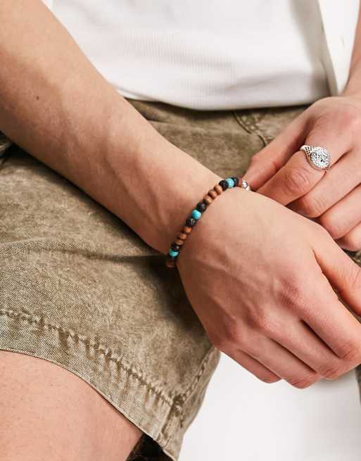 Classics 77 - Burning Man - Bracciale con moneta e perle 