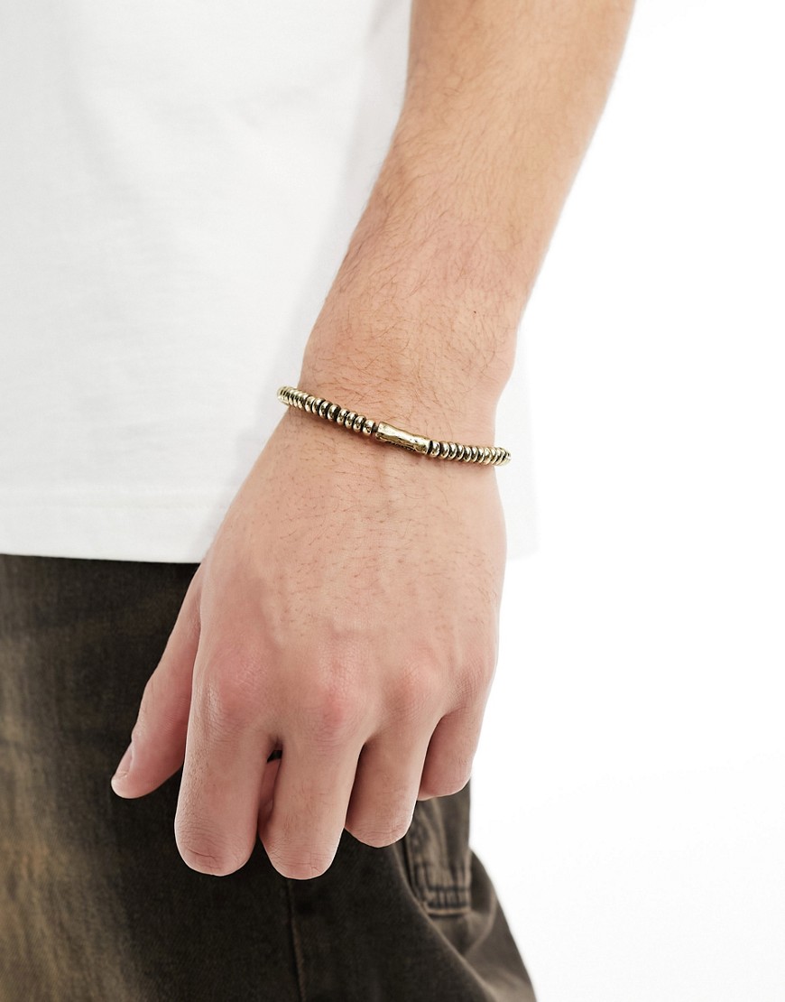 chain doodle pendant bracelet in gold