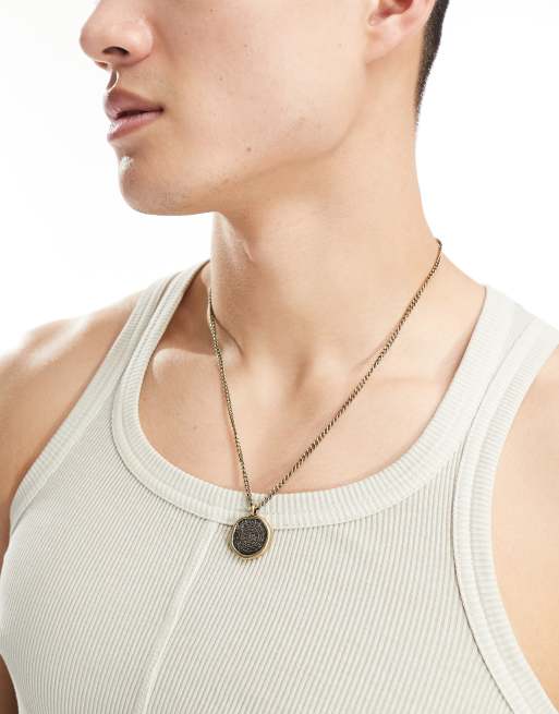 Classics 77 - Collana color oro e argento con pendente con sole