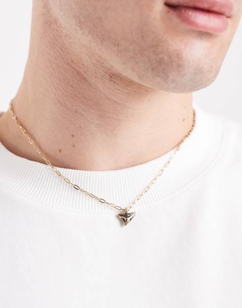 Classics - 77 - Collana color oro vintage con ciondolo a dente di squalo - view 1