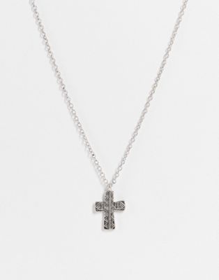 Bijoux  Classics 77 - Collier à grand pendentif croix - Argenté