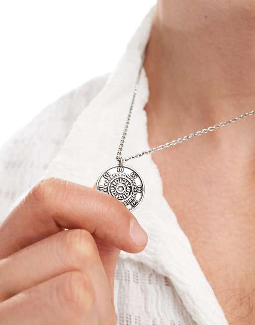 Classics 77 - Collier à pendentif boussole - Argenté, 4 de 4