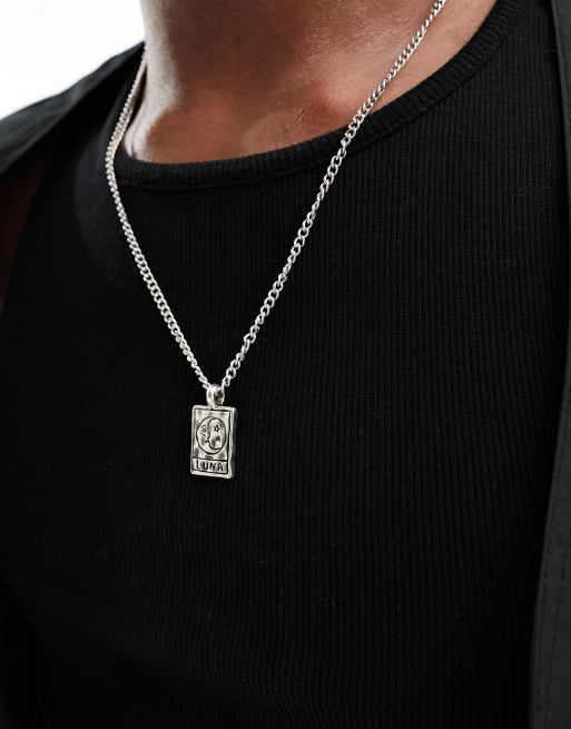 Classics 77 - Collier avec chaîne et pendentif Luna - Argenté