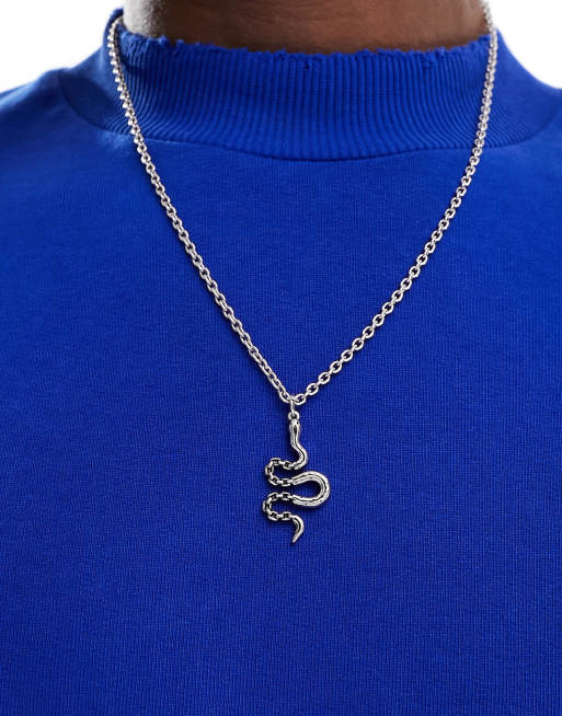 Classics 77 - Collier chaîne à pendentif serpent - Argenté