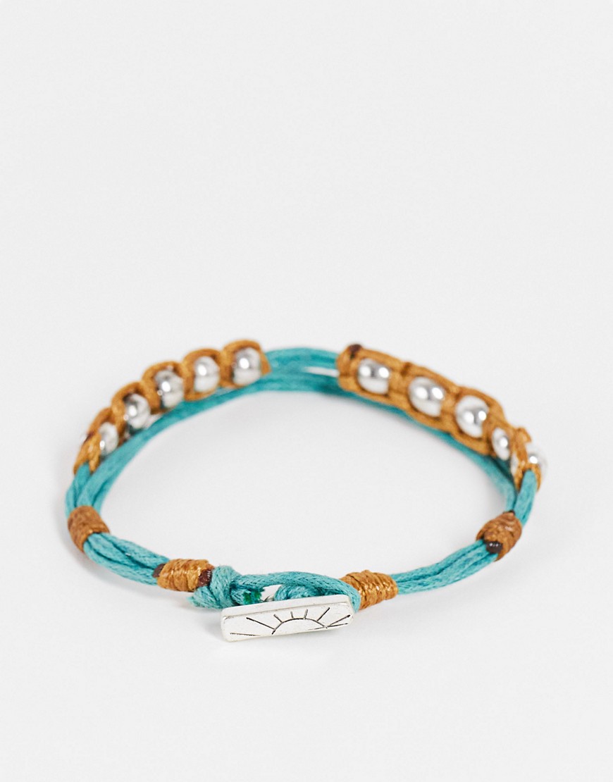 Classics 77 cord and bead bracelet in blue
