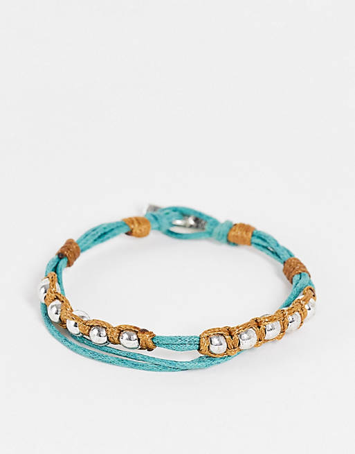 Mens Jewellery Bracelets Classics 77 Cord And Bead Bracelet in Blue for Men 