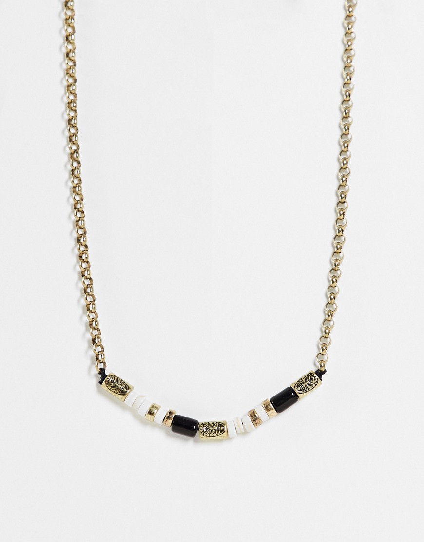 Classics 77 crackle bead necklace in gold