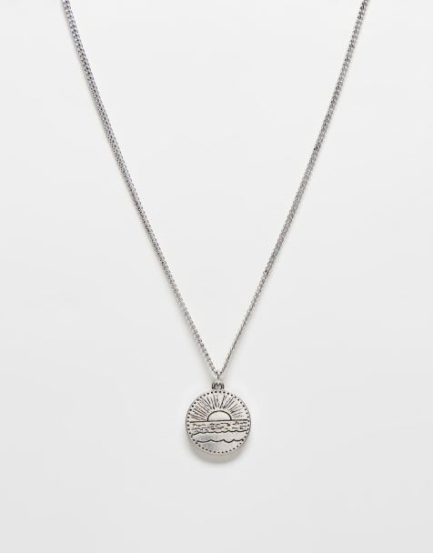 Classics 77 disc pendant necklace in antique silver - view 1