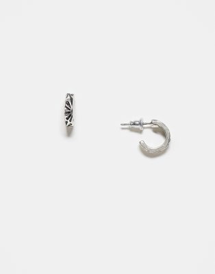 Classics 77 Classics 77 dusk til dawn hoop earrings in silver