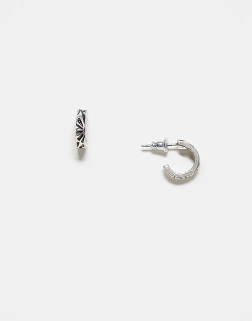 Classics 77 dusk til dawn hoop earrings in silver