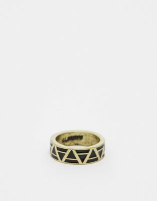 Classics 77 elemental band ring in gold - ASOS Price Checker