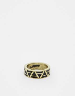 Classics 77 elemental band ring in gold - ASOS Price Checker