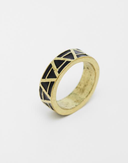 Classics 77 elemental band ring in gold | ASOS