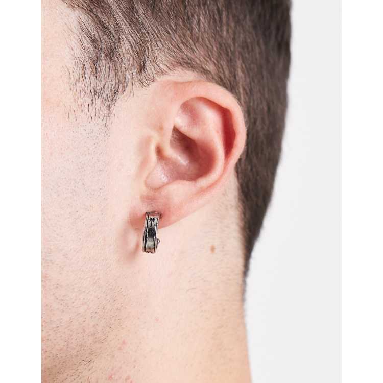 Classics 77 engraved hoop earrings in silver | ASOS