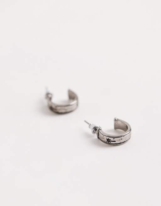 アクセサリー Engraved Hoop Earring (Single) Amazon.com: Sterling Silver 7/8 Inch Engraved Hoop Earrings