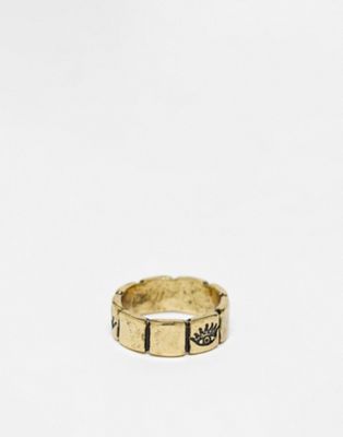 Classics 77 evil eye doodle band ring in gold
