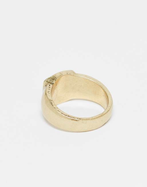 Classics 77 eye square signet ring in gold tone, 2 of 3