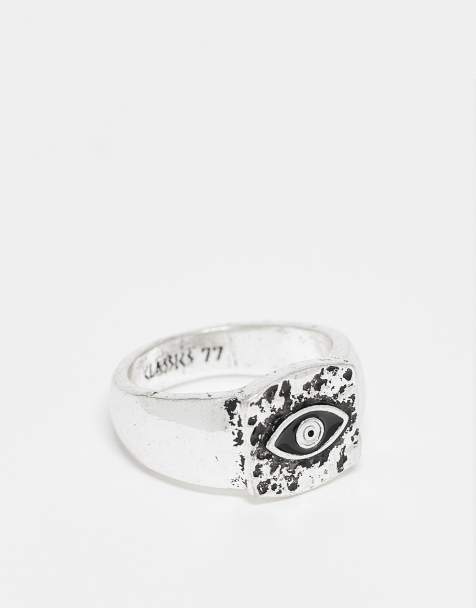 Classics 77 eye square signet ring in silver - view 1