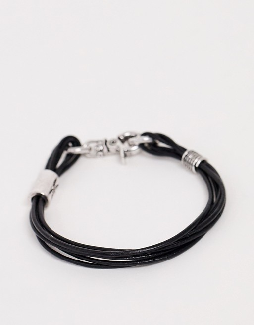 Classics 77 faux leather bracelet in black