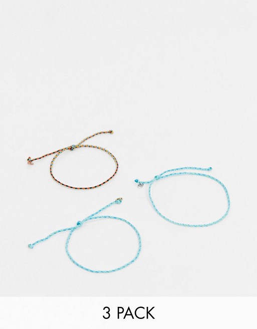 Classics 77 festival anklet pack in blue and orange