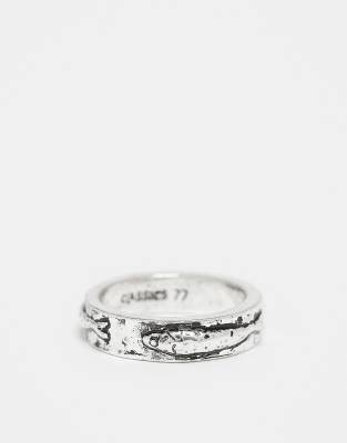 Classics 77 Classics 77 fish engraved band ring in silver