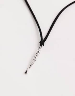 Classics 77 Fish Pendant Cord Necklace In Silver