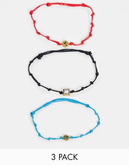 Classics 77 – Flätade armband med justerbart band, 3-pack