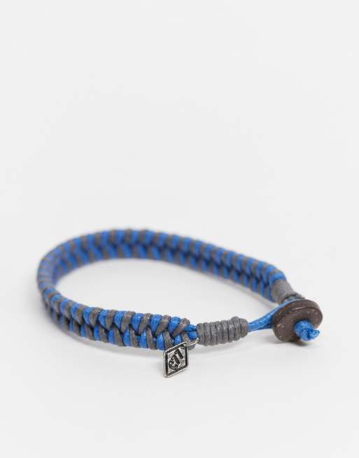 Classics 77 – Geflochtenes Armband aus Baumwolle in Blau