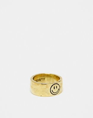 Classics 77 happy face band ring in gold