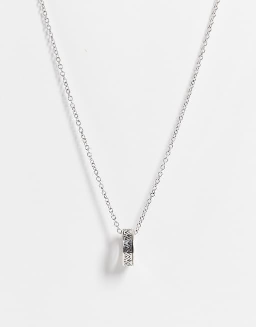 Classics 77 - Ketting met gegraveerde ringhanger in zilver