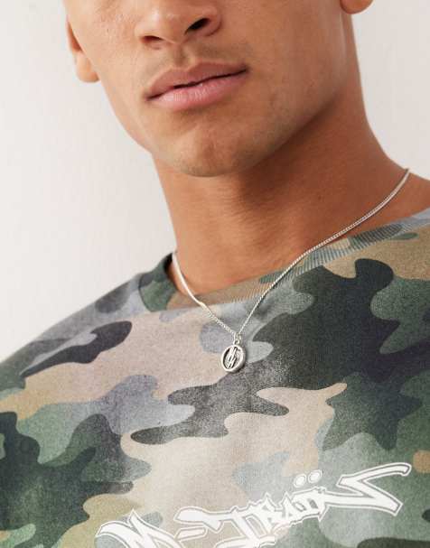 Classics 77 lightning bolt coin pendant chain necklace in silver - view 1