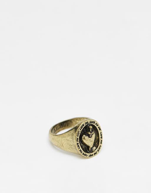 Classics 77 - Love Me Not - Anello color oro con sigillo