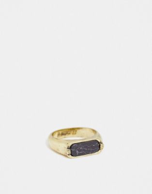 Classics 77 marble signet ring in gold - ASOS Price Checker