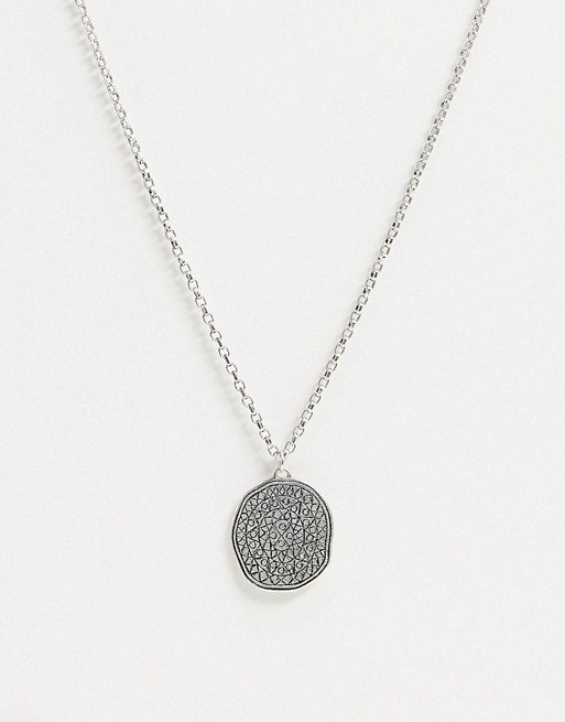 Classics 77 neck chain with engraved pendant in silver
