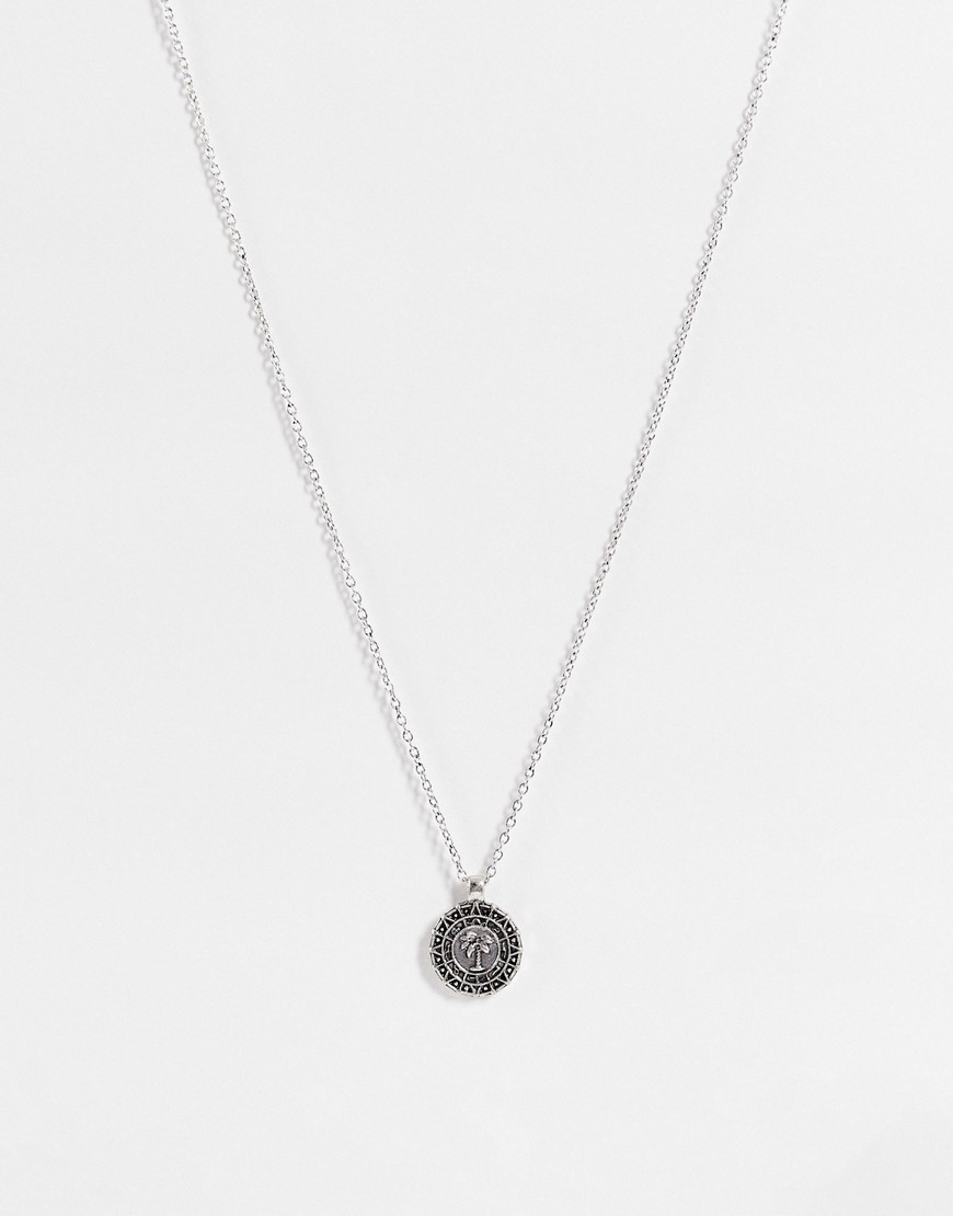 Classics 77 palm coin pendant in silver