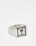 [Classics 77] Classics 77 palm engraved signet ring in silver tone S-M SILVER