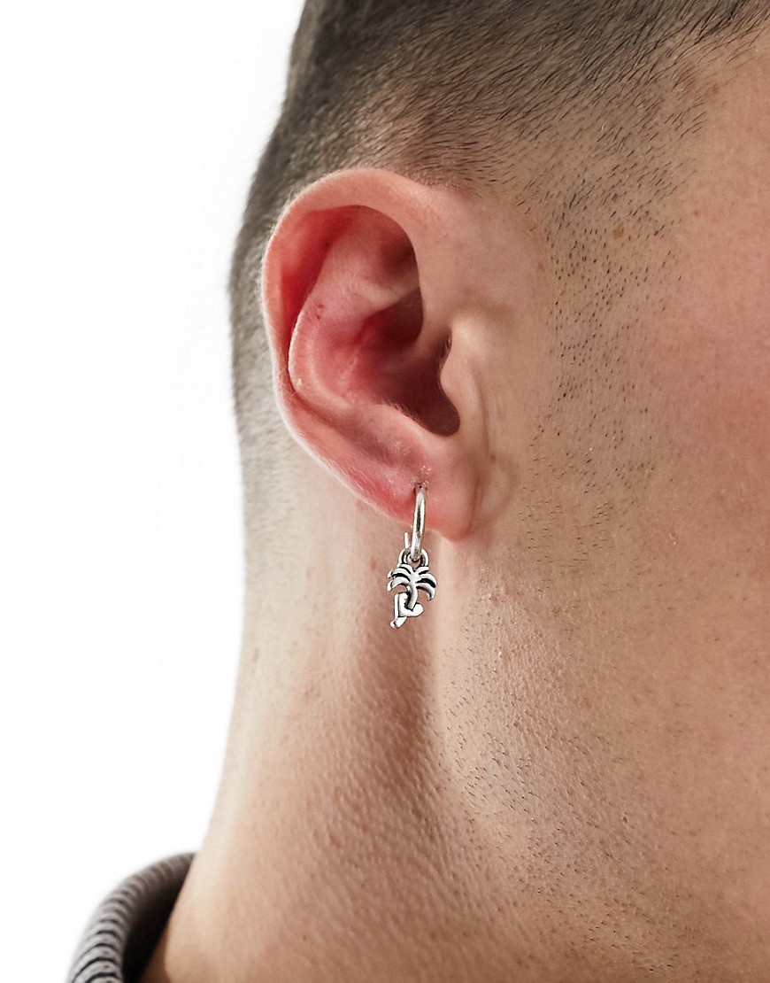 palm heart mismatch earrings in silver