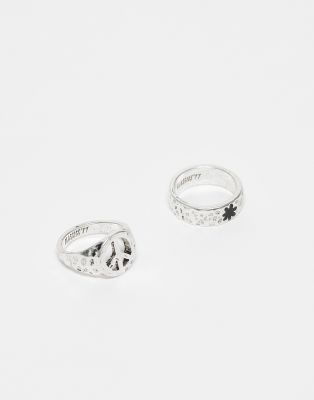 Classics 77 Classics 77 peace and love ring set in silver