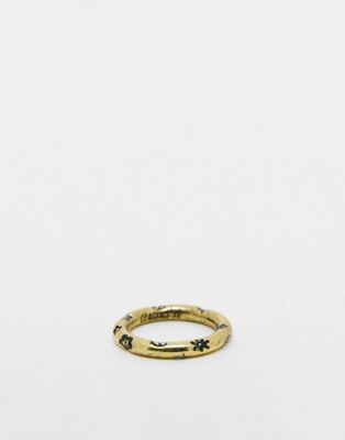 Classics 77 peace of mind band ring in gold - ASOS Price Checker