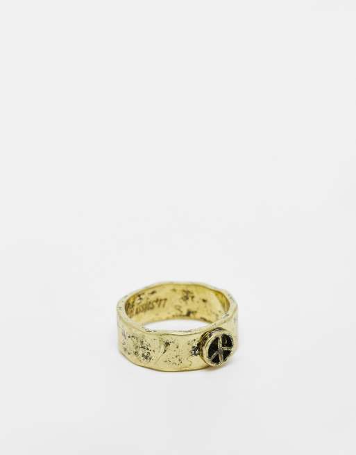 Classics 77 Peace of Mind symbol band ring in gold