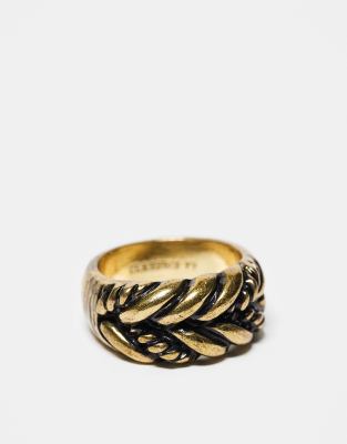 Classics 77 Classics 77 plaited band ring in gold