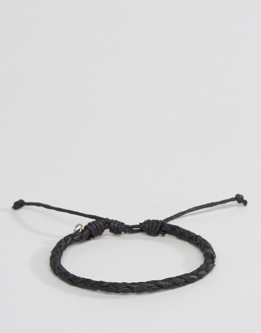 Classics 77 plaited bracelet in black