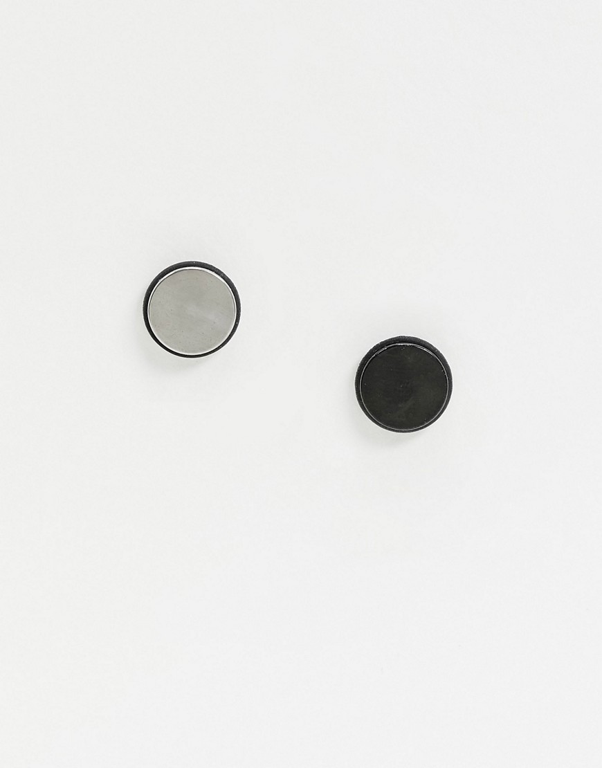 Classics 77 - Plug-oorbellen in zwart en zilver-Multi